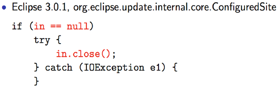 Eclipse 3.0.1 software bug